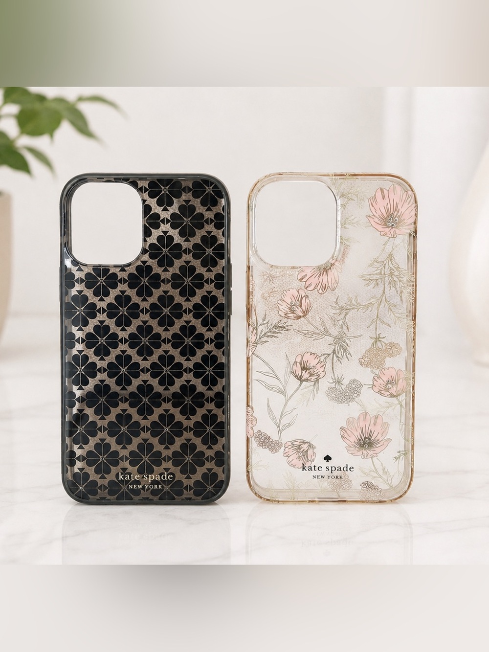 Kate Spade New York iPhone 13 Phone Case Lot Floral Spade Crystal, Set of 2